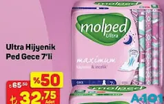 MOLPED ULTRA HİJYENİK PED GECE 7'Lİ fiyat ve kampanya bilgisi